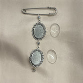 Relicario doble Vacío Plateado